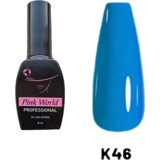 Pink World K46 Mavi Parlak Kalıcı Oje