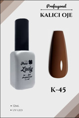 Freelady K-45 Kahverengi Parlak Kalıcı Oje