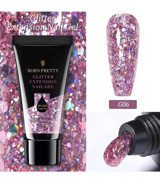 Born Pretty Glitter Extension Nail G06 Mor Işıltılı Kalıcı Simli Jel Oje