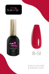 Freelady R-51 Pembe Parlak Kalıcı Oje