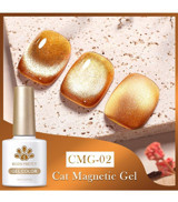 Born Pretty Jelly Amber Serisi Kedi Gözü CMG-02 Altın Sarısı Işıltılı Kalıcı Simli Oje