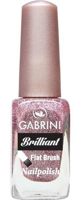 Gabrini Flat Brush B12 Pembe Işıltılı Simli Oje
