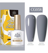Born Pretty Silky White Serisi CG058 Gri Mat Kalıcı Oje