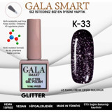 Gala Smart Glitter K33 Mor Işıltılı Kalıcı Simli Oje