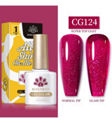 Born Pretty Silky White Serisi CG124 Mor Işıltılı Kalıcı Simli Oje