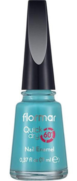 Flormar Quick Dry Nail Enamel Mavi Mat Oje