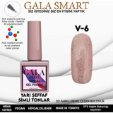 Gala Smart Vitraj V6 Lila Işıltılı Kalıcı Simli Oje