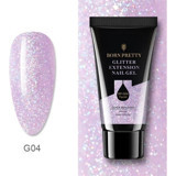 Born Pretty Glitter Extension Nail G04 Lila Işıltılı Kalıcı Simli Jel Oje