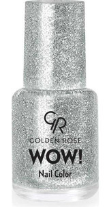 Golden Rose Wow! 201 Gümüş Işıltılı Simli Oje
