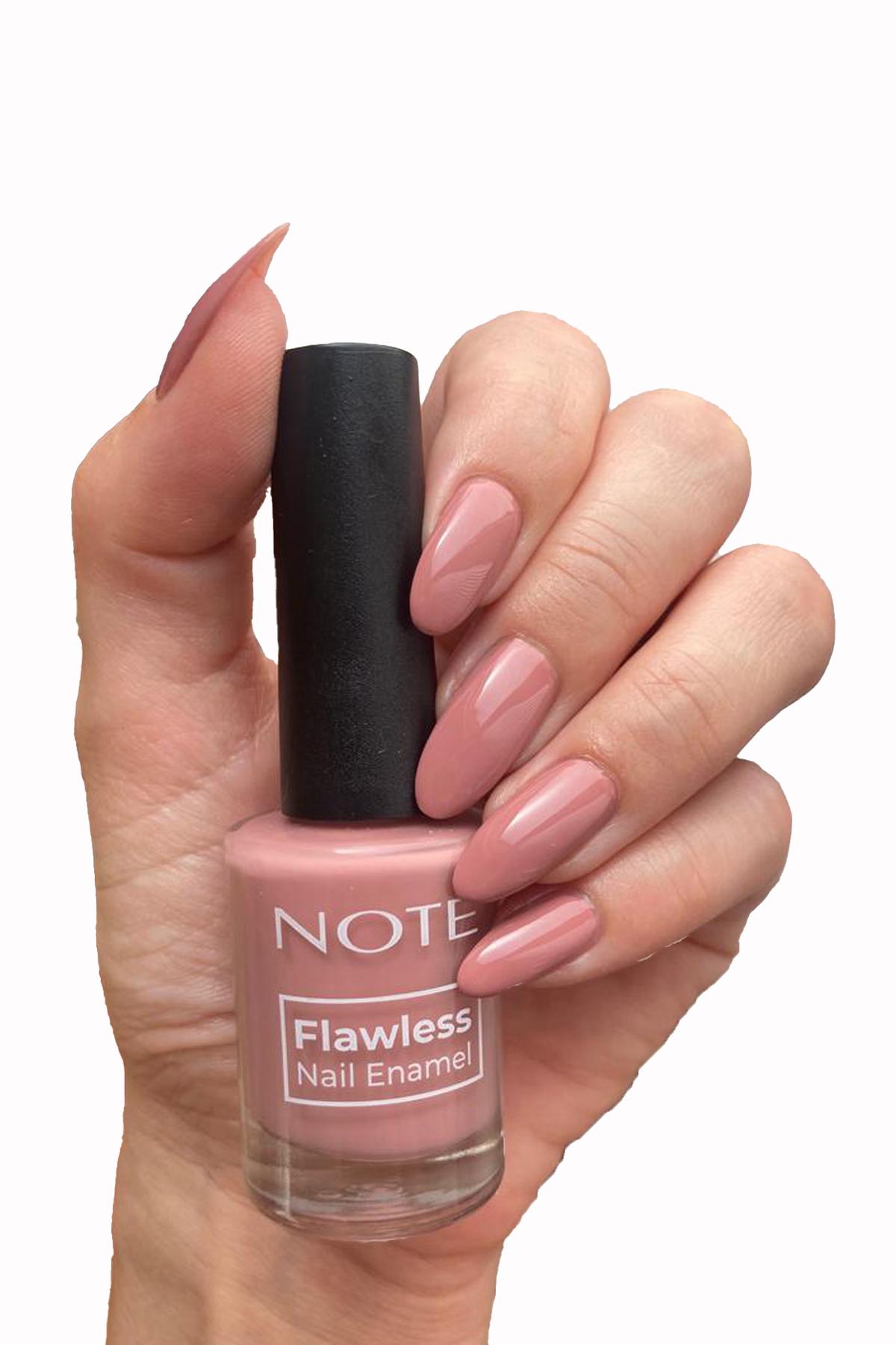 Note Flawless 77 Nude Parlak Simli Oje
