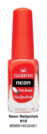 Gabrini Flat Brush N16 Turuncu Neon Oje