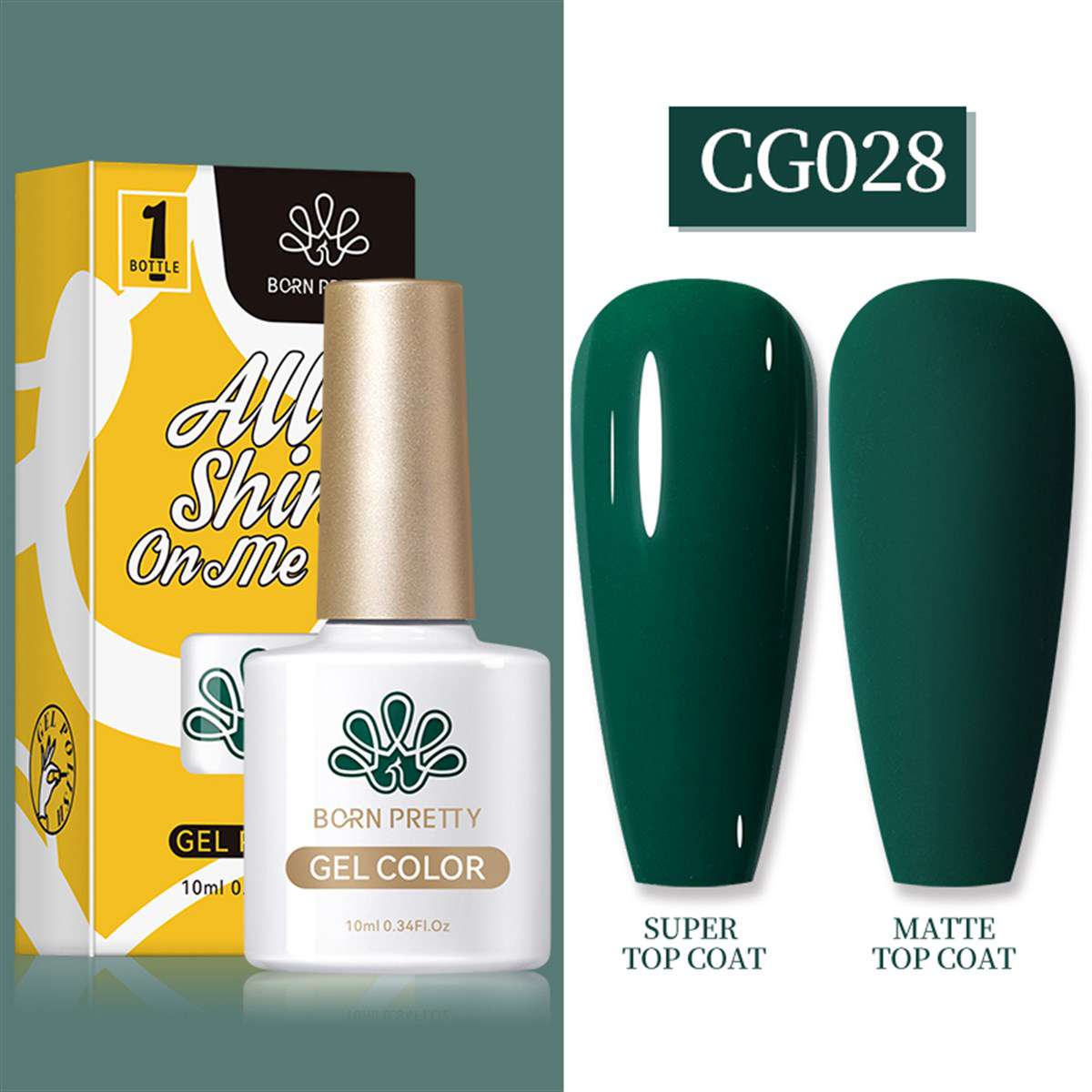 Born Pretty Silky White Serisi CG028 Yeşil Mat Kalıcı Oje