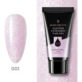 Born Pretty Glitter Extension Nail G03 Gümüş Parlak Kalıcı Simli Jel Oje