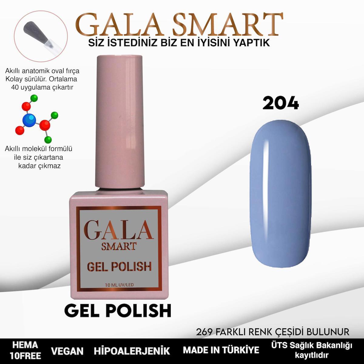 Gala Smart Klasik Seri 204 Lila Parlak Kalıcı Oje