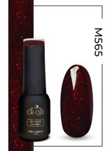 Cr-Oje M565 Bordo Işıltılı Kalıcı Simli Oje