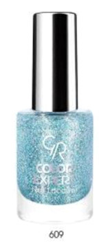 Golden Rose Color Expert 609 Mavi Işıltılı Simli Oje