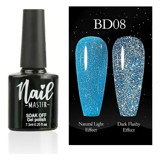 Nail Master Disco Club Serisi BD08 Mavi Işıltılı Kalıcı Simli Oje