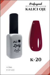 Freelady K-20 Bordo Parlak Kalıcı Oje