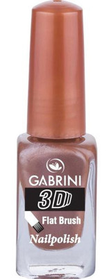 Gabrini 3D Kahverengi Işıltılı Simli Oje