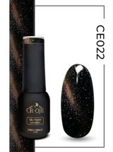 Cr-Oje Cat Eye CE022 Sarı Işıltılı Kalıcı Simli Oje