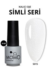 Momo S015 Mor Işıltılı Kalıcı Simli Oje
