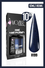 Moziur H199 Lacivert Işıltılı Kalıcı Simli Oje
