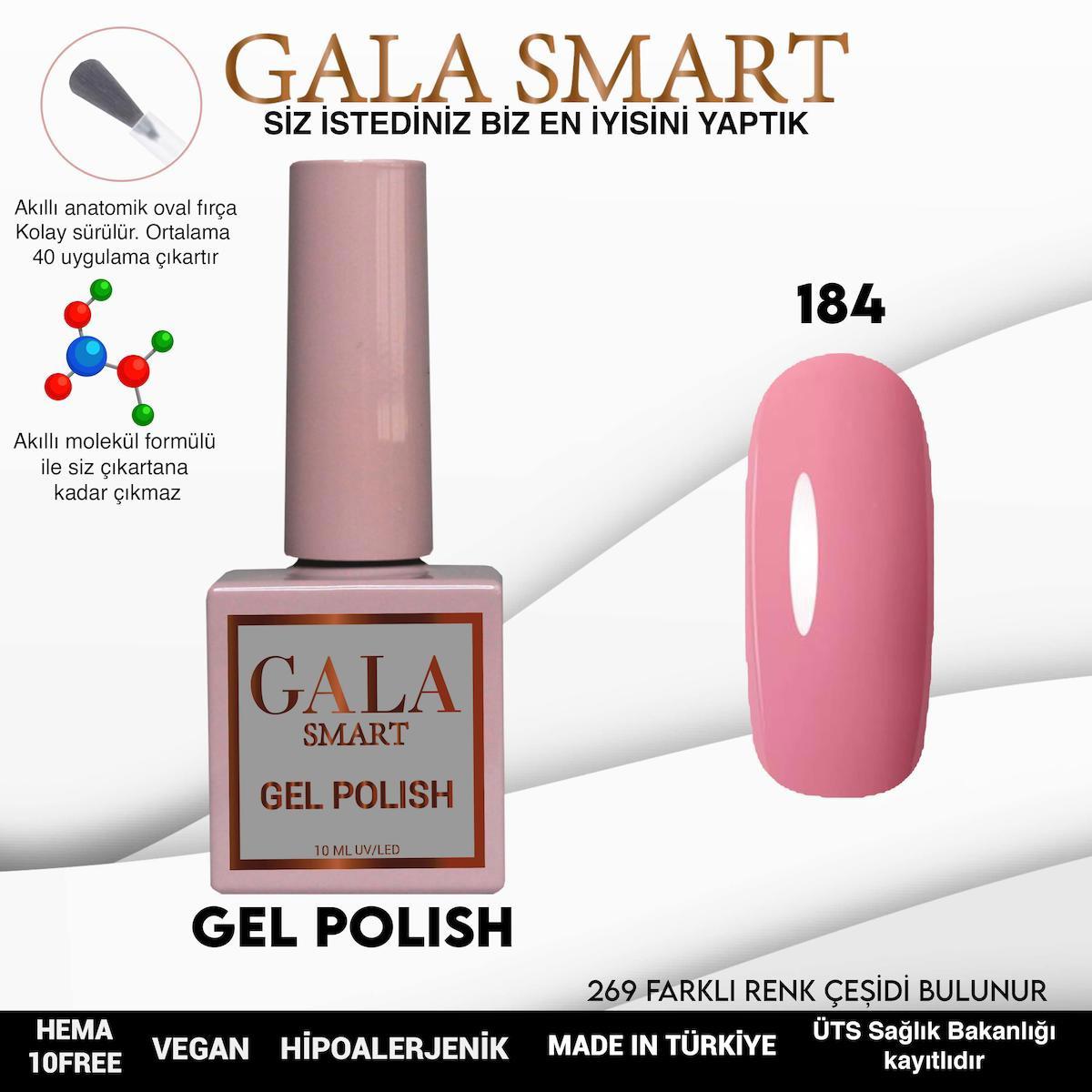 Gala Smart Klasik Seri 184 Pembe Parlak Kalıcı Oje