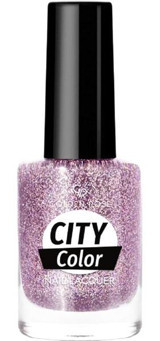 Golden Rose City Color Nail Lacquer 102 Lila Işıltılı Simli Oje