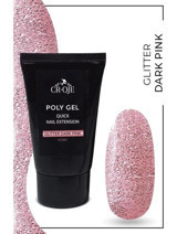 Cr-Oje Glitter Dark Pink YC091 Pembe Işıltılı Kalıcı Simli Jel Oje