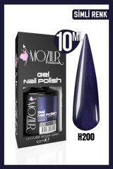 Moziur H200 Lacivert Işıltılı Kalıcı Simli Oje