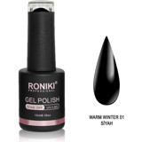 Roniki Warm Winter 01 Siyah Parlak Kalıcı Oje