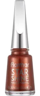 Flormar Star Shine Nail Enamel 11 Turuncu Sedefli Simli Oje