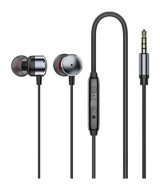 Recci REP-L37 Silikonlu Mikrofonlu 3.5 mm Jak Kablolu Kulaklık Siyah