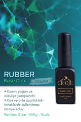 Cr-Oje Rubber Base Şeffaf Parlak Kalıcı Oje