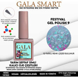 Gala Smart Festival F9 Mavi Işıltılı Kalıcı Simli Oje