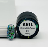 Anıl Professional Cosmetics Attractive Glitter Platinum 06 Yeşil Işıltılı Kalıcı Simli Oje