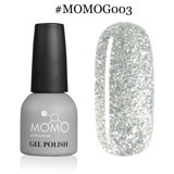 Momo G003 Gümüş Işıltılı Kalıcı Simli Oje