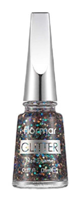 Flormar Glitter Nail Enamel GL41 Gri Işıltılı Simli Oje