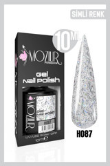 Moziur H087 Gri Işıltılı Kalıcı Simli Oje