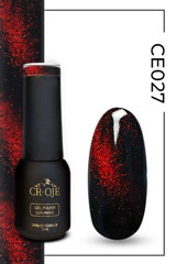 Cr-Oje Cat Eye CE027 Kırmızı Hologram Kalıcı Simli Oje