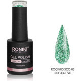 Roniki Reflective 03 Yeşil Işıltılı Kalıcı Simli Oje