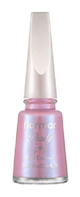 Flormar Pearly PL454 Pembe Sedefli Simli Oje