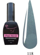 Pink World S118 Mavi Sedefli Kalıcı Simli Oje