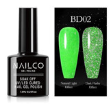 NailCo Disko Reflective NC084 Yeşil Işıltılı Kalıcı Simli Oje