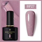 Born Pretty Black Spar Serisi BP27 Lila Işıltılı Kalıcı Simli Oje