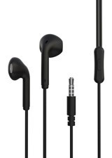 Zore ER06 Silikonsuz Mikrofonlu 3.5 mm Jak Kablolu Kulaklık Siyah