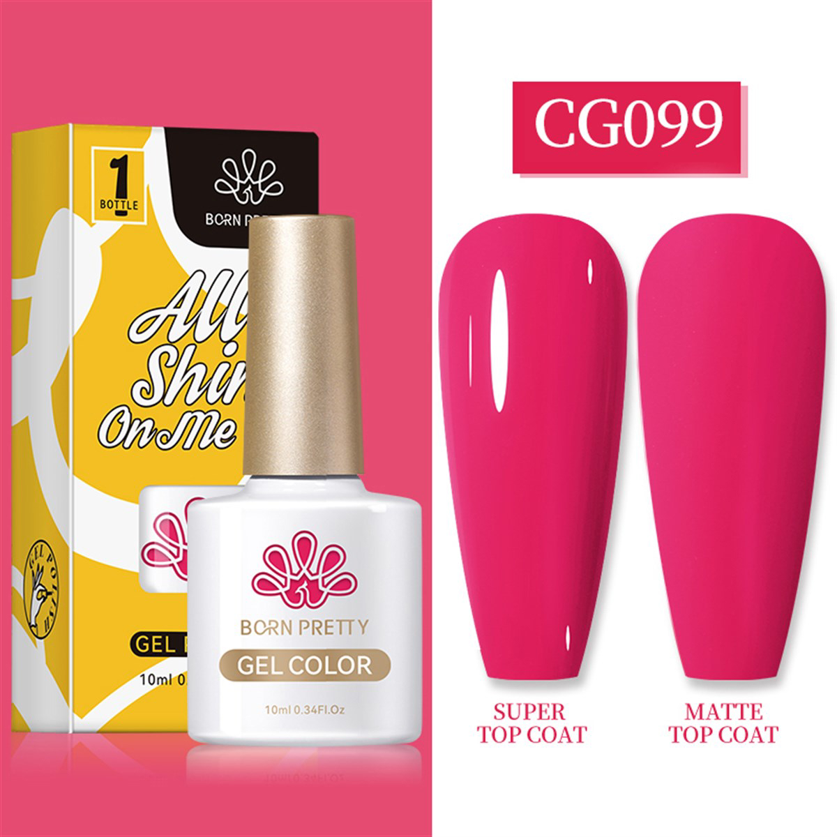 Born Pretty Silky White Serisi CG099 Mor Mat Kalıcı Oje