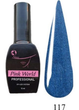 Pink World S117 Mavi Sedefli Kalıcı Simli Oje