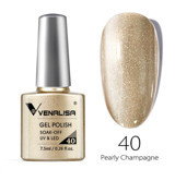 Venalisa Uv Led Pearly Champagne 40 Altın Sarısı Işıltılı Kalıcı Simli Oje