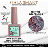 Gala Smart Festival F8 Çok Renkli Işıltılı Kalıcı Simli Oje